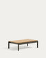 Tavolino da centro Sorells in alluminio verde e legno di teak 52,4 x 91 cm FSC 100%