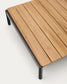 Tavolino da centro Sorells in alluminio grigio e legno di teak 89 x 91 cm FSC 100%
