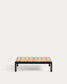 Tavolino da centro Sorells in alluminio grigio e legno di teak 89 x 91 cm FSC 100%