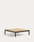 Tavolino da centro Sorells in alluminio grigio e legno di teak 89 x 91 cm FSC 100%