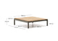Tavolino da centro Sorells in alluminio verde e legno di teak 89 x 91 cm FSC 100%
