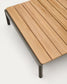 Tavolino da centro Sorells in alluminio verde e legno di teak 89 x 91 cm FSC 100%