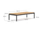 Tavolino da centro Sorells in alluminio grigio e legno di teak 63 x 144,6 cm FSC 100%