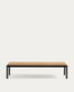 Tavolino da centro Sorells in alluminio grigio e legno di teak 63 x 144,6 cm FSC 100%