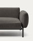 Divano angolare modulare da esterno Sorells 5 posti con rivestimento grigio e alluminio grigio con tavolini in teak 277 x 446 cm FSC 100%