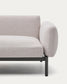 Divano angolare modulare da esterno Sorells 5 posti con rivestimento beige e alluminio grigio con tavolini in teak 277 x 446 cm FSC 100%