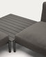 Divano angolare modulare da esterno Sorells 4 posti con rivestimento grigio e alluminio grigio tavolo in teak 353 x 316,5 cm FSC 100%