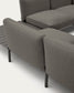 Divano angolare modulare da esterno Sorells 4 posti con rivestimento grigio e alluminio grigio tavolo in teak 353 x 316,5 cm FSC 100%