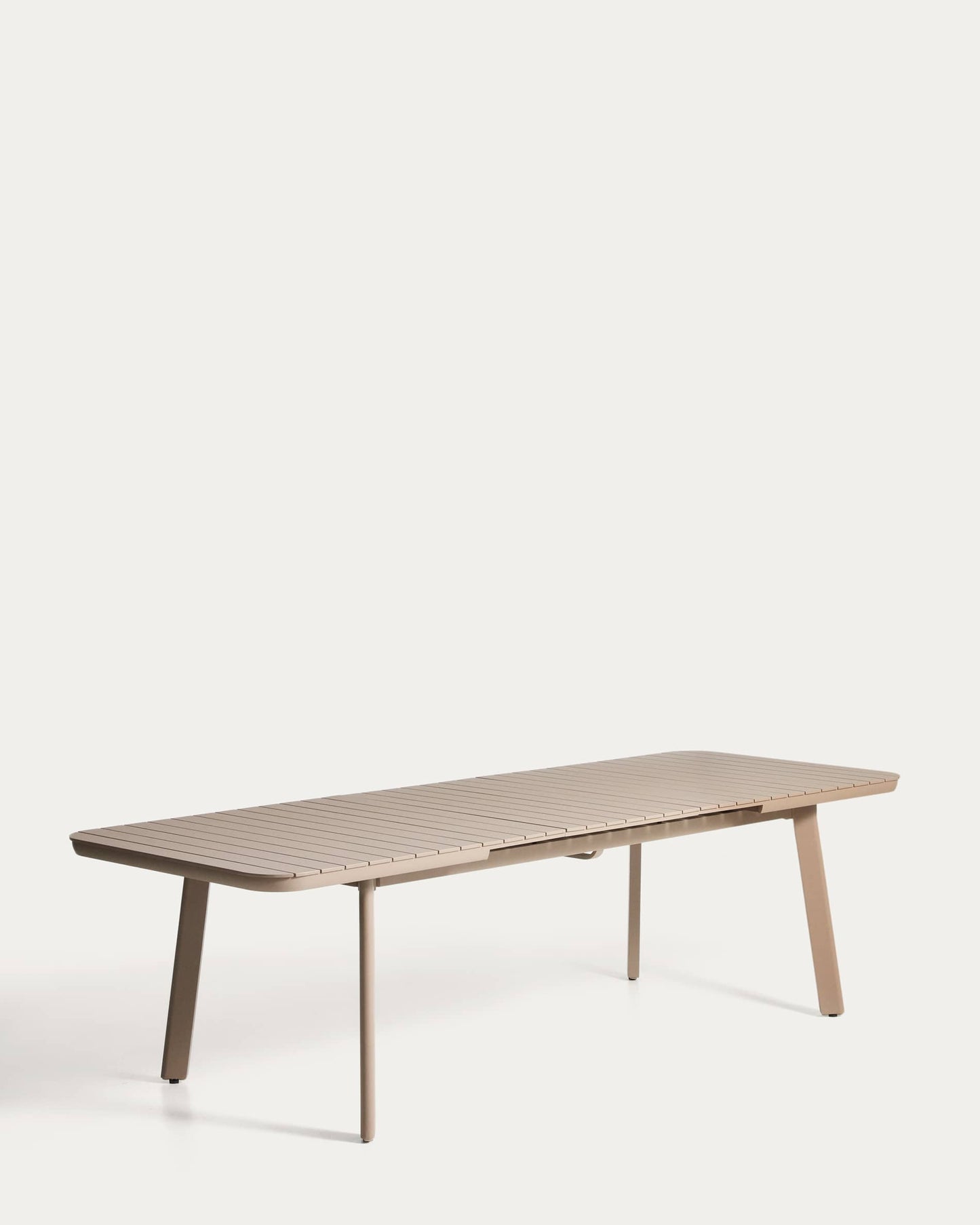 Tavolo allungabile da esterno Izola in alluminio con finitura taupe 220 (280) x 100 cm