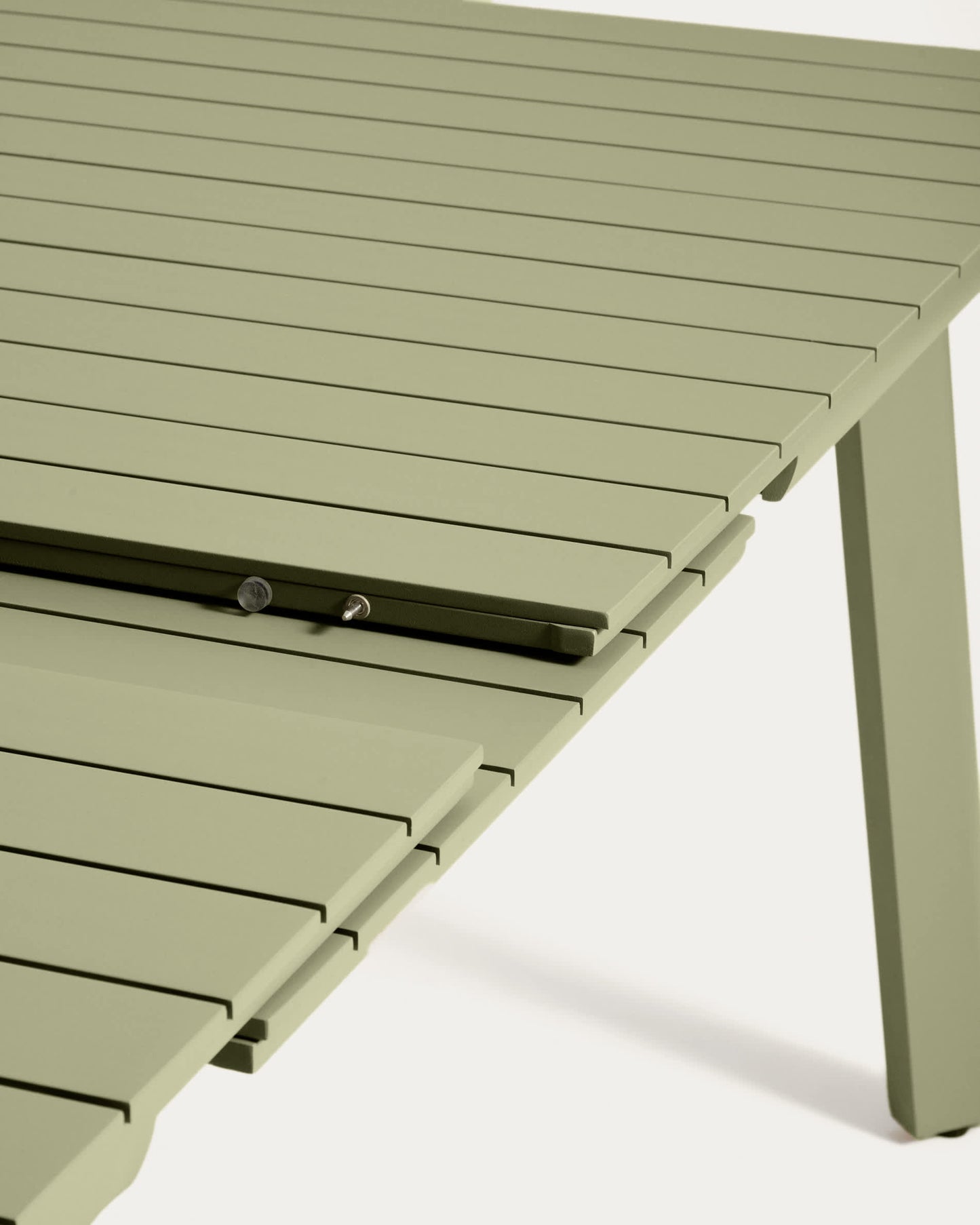 Tavolo allungabile da esterno Izola in alluminio con finitura verde 220 (280) x 100 cm
