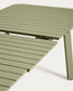 Tavolo allungabile da esterno Izola in alluminio con finitura verde 220 (280) x 100 cm