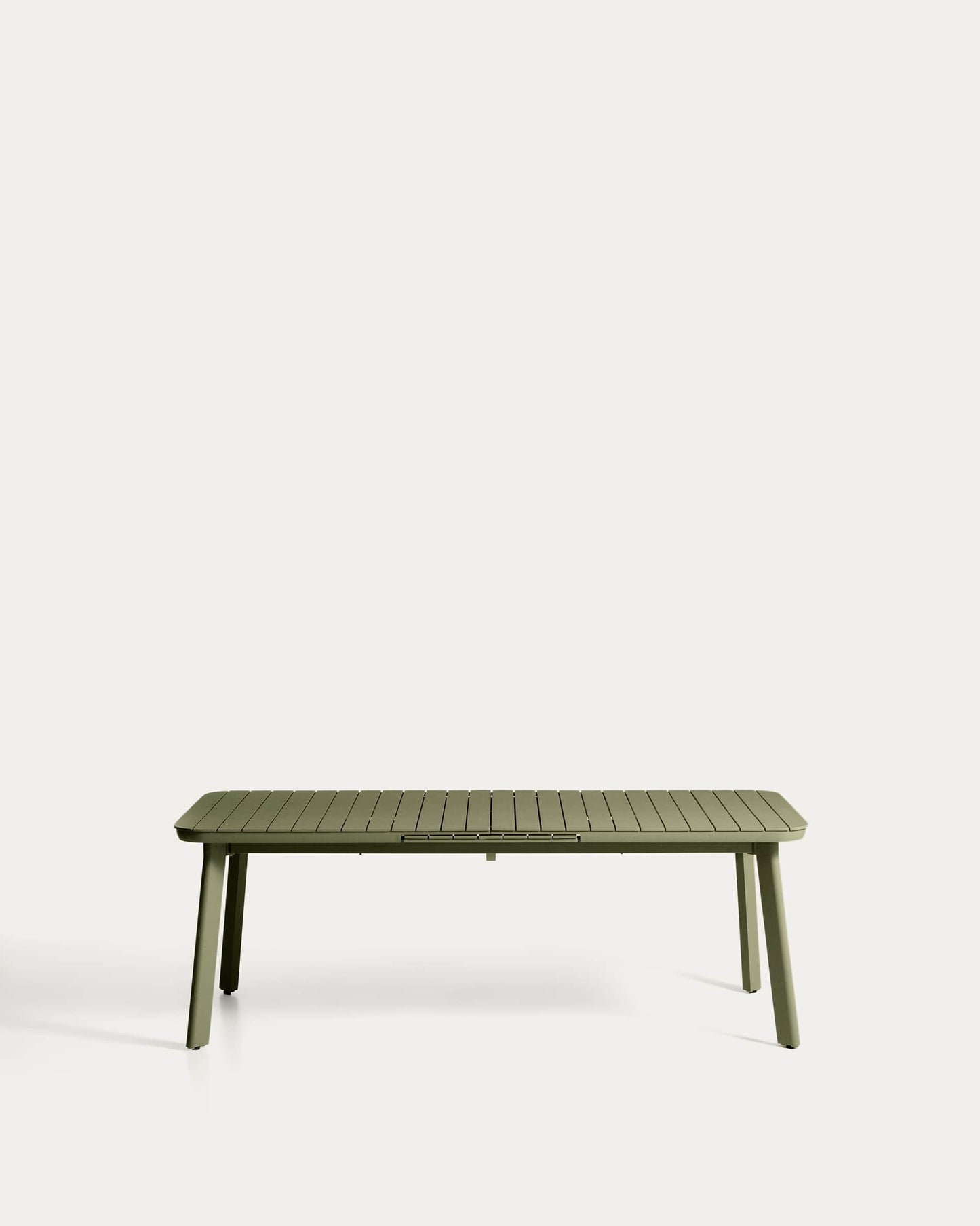 Tavolo allungabile da esterno Izola in alluminio con finitura verde 220 (280) x 100 cm