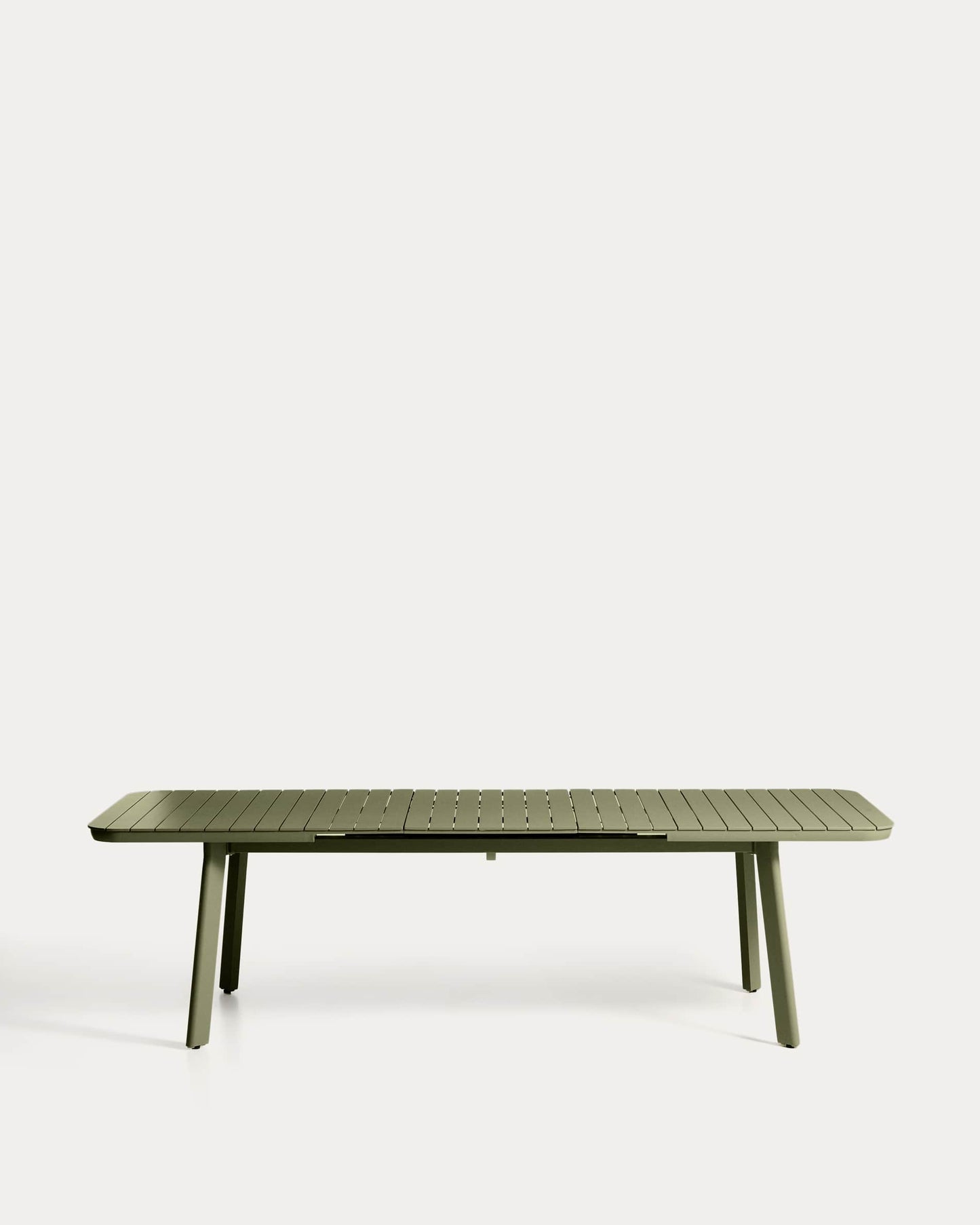 Tavolo allungabile da esterno Izola in alluminio con finitura verde 220 (280) x 100 cm