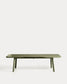 Tavolo allungabile da esterno Izola in alluminio con finitura verde 220 (280) x 100 cm