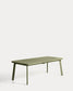 Tavolo allungabile da esterno Izola in alluminio con finitura verde 220 (280) x 100 cm