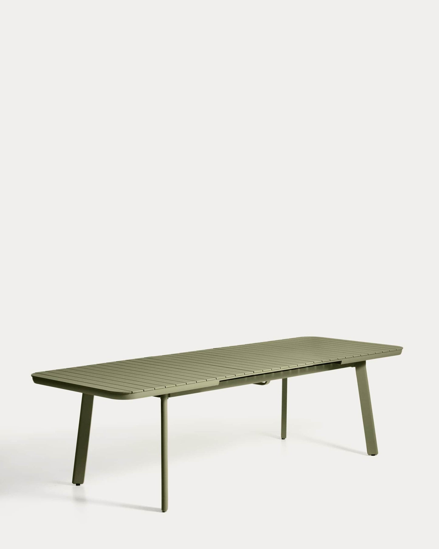 Tavolo allungabile da esterno Izola in alluminio con finitura verde 220 (280) x 100 cm
