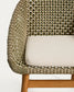 Sedia Olbia in rattan sintetico e legno massiccio 100% teak FSC