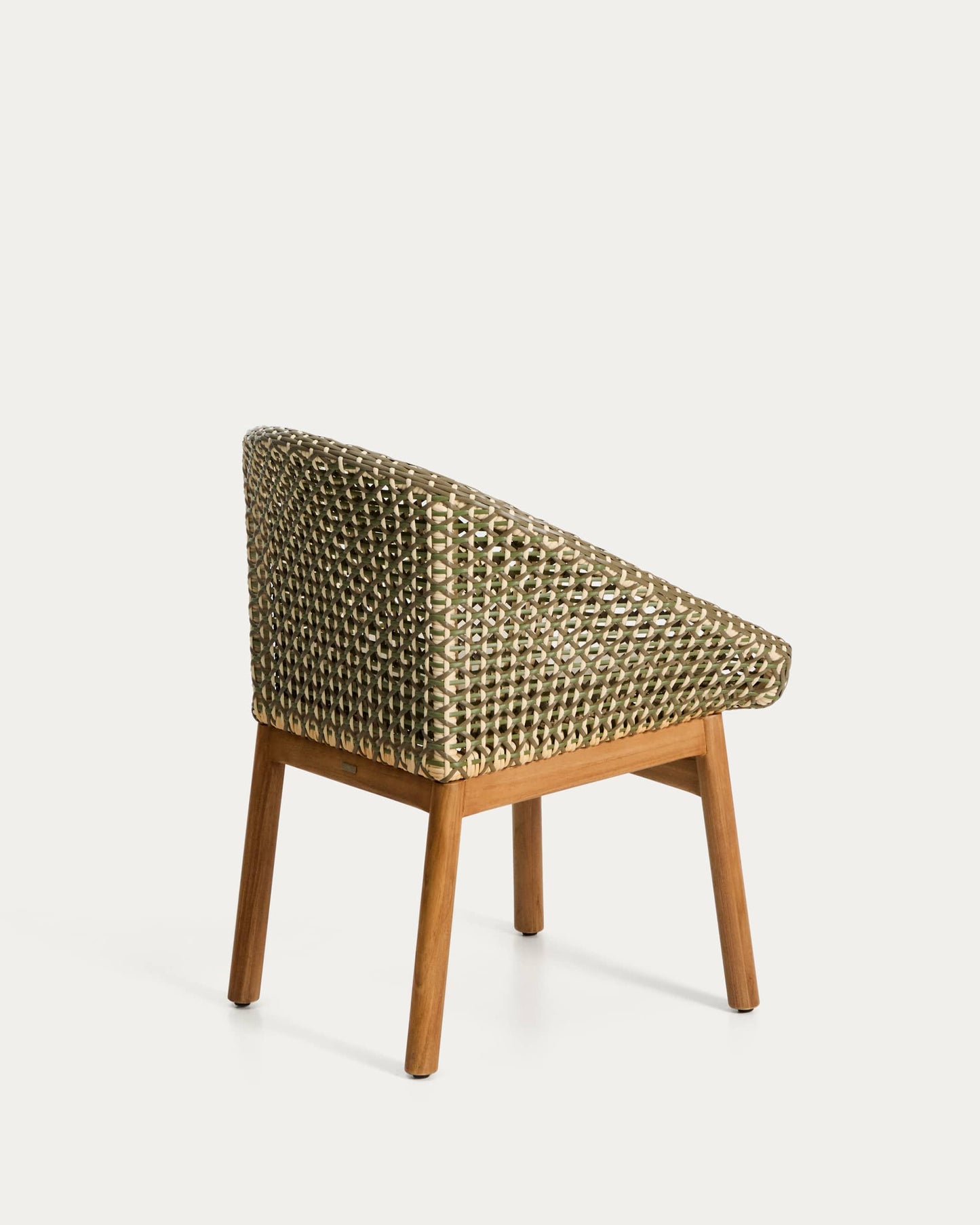 Sedia Olbia in rattan sintetico e legno massiccio 100% teak FSC