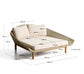 Lettino doppio Olbia in rattan sintetico e legno massiccio 100% teak FSC