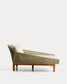Lettino doppio Olbia in rattan sintetico e legno massiccio 100% teak FSC