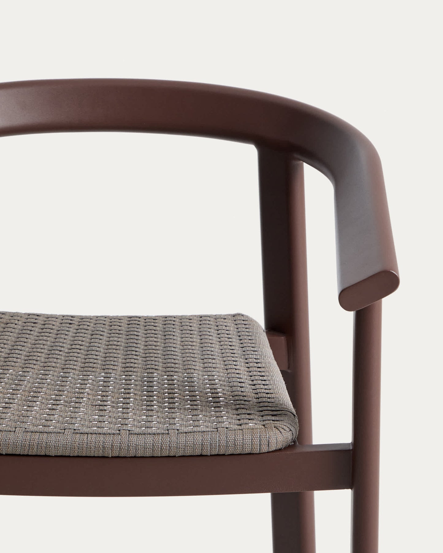 Sgabello Erice in alluminio e corda marrone 65 cm