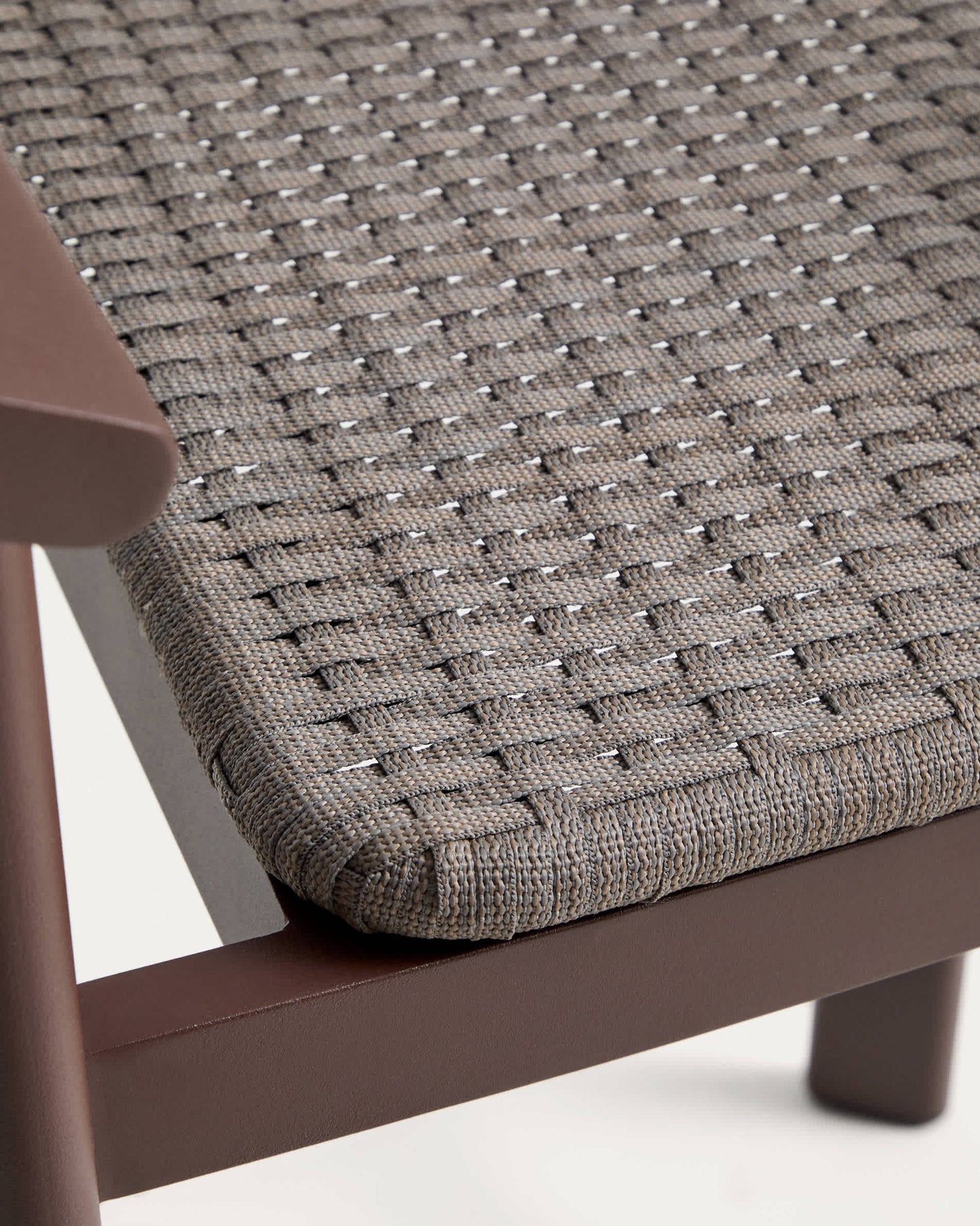 Sgabello Erice in alluminio e corda marrone 65 cm