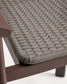 Sgabello Erice in alluminio e corda marrone 65 cm