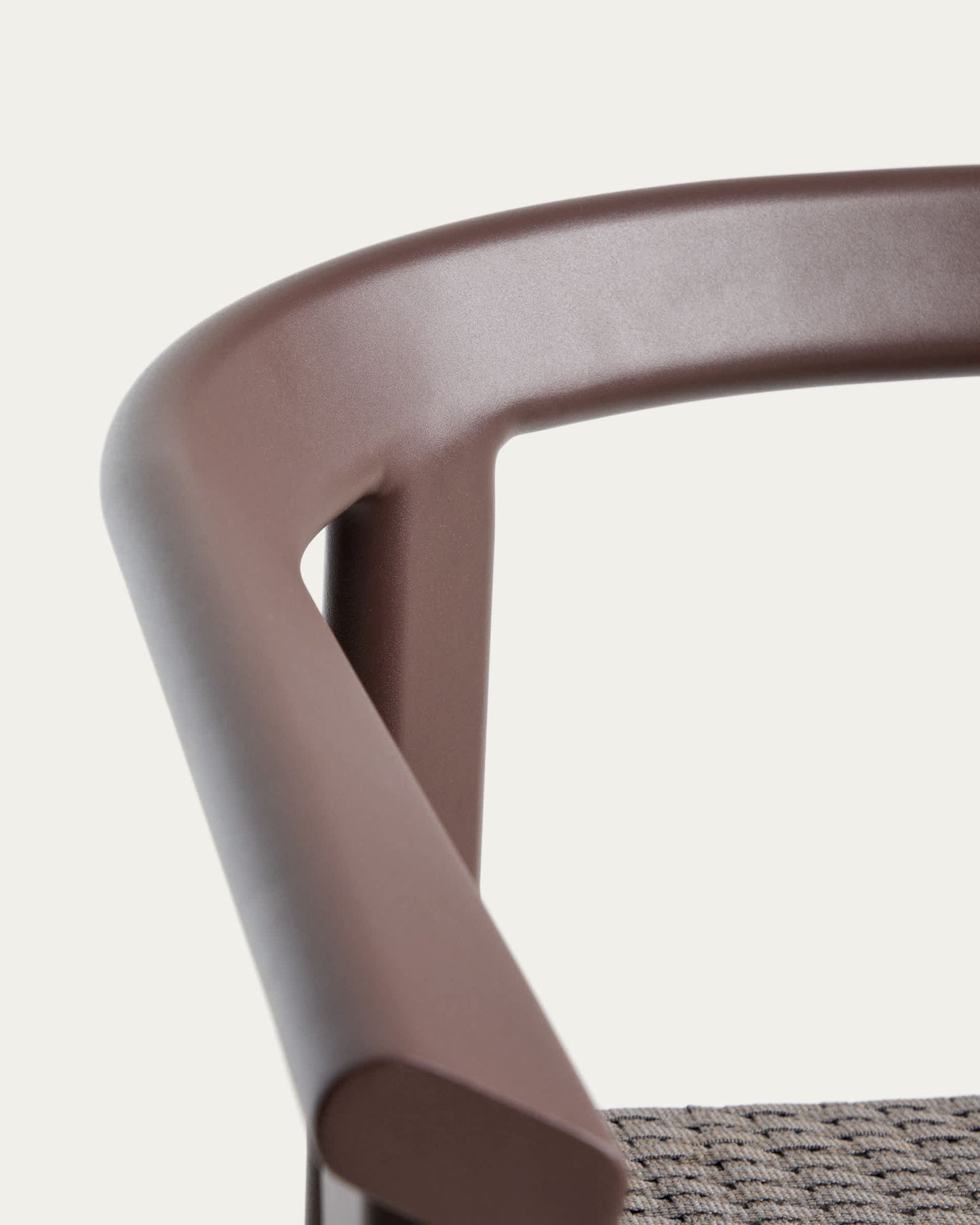 Sgabello Erice in alluminio e corda marrone 65 cm