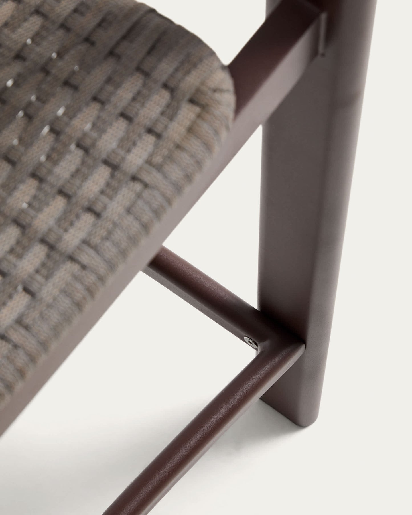 Sgabello Erice in alluminio e corda marrone 65 cm