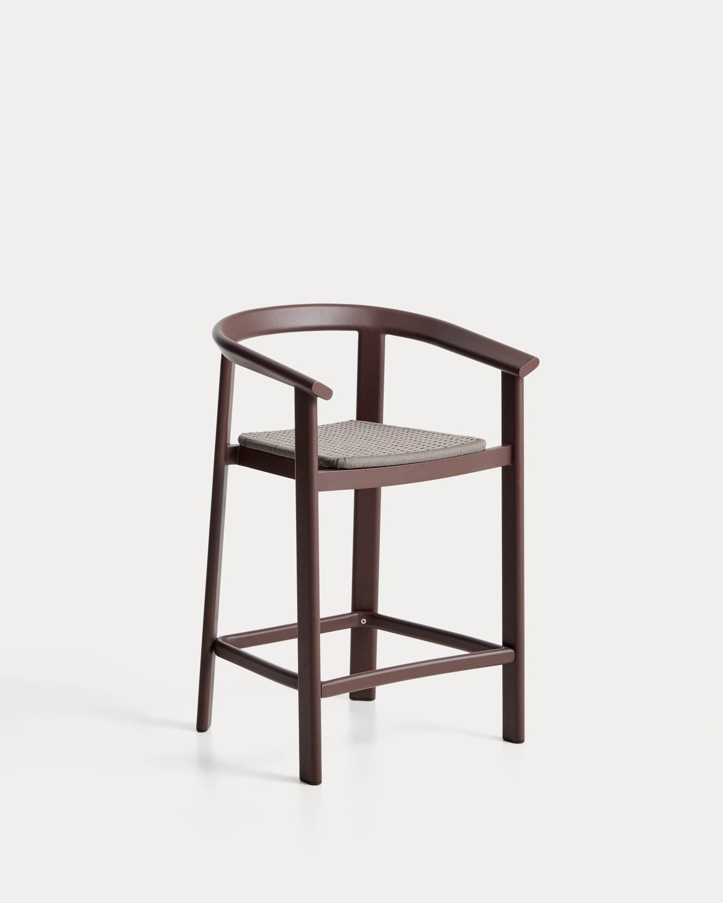Sgabello Erice in alluminio e corda marrone 65 cm
