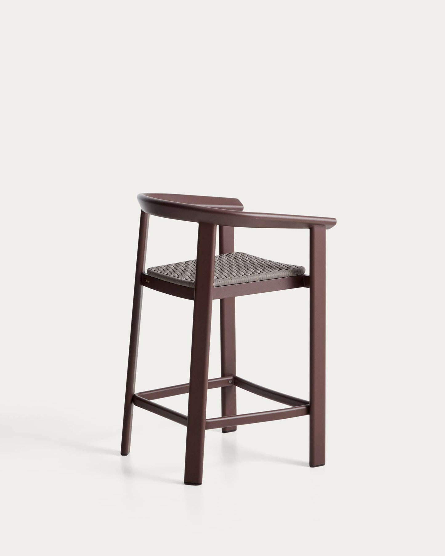 Sgabello Erice in alluminio e corda marrone 65 cm