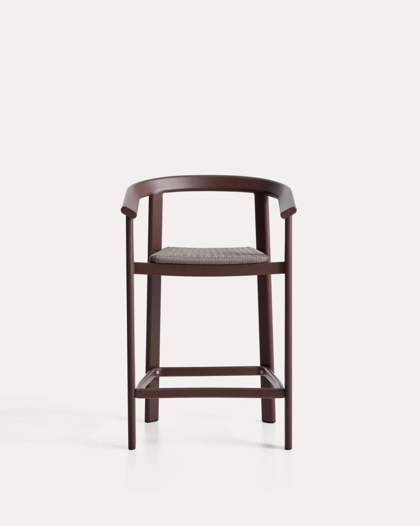 Sgabello Erice in alluminio e corda marrone 65 cm