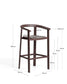 Sgabello Erice in alluminio e corda marrone 75 cm