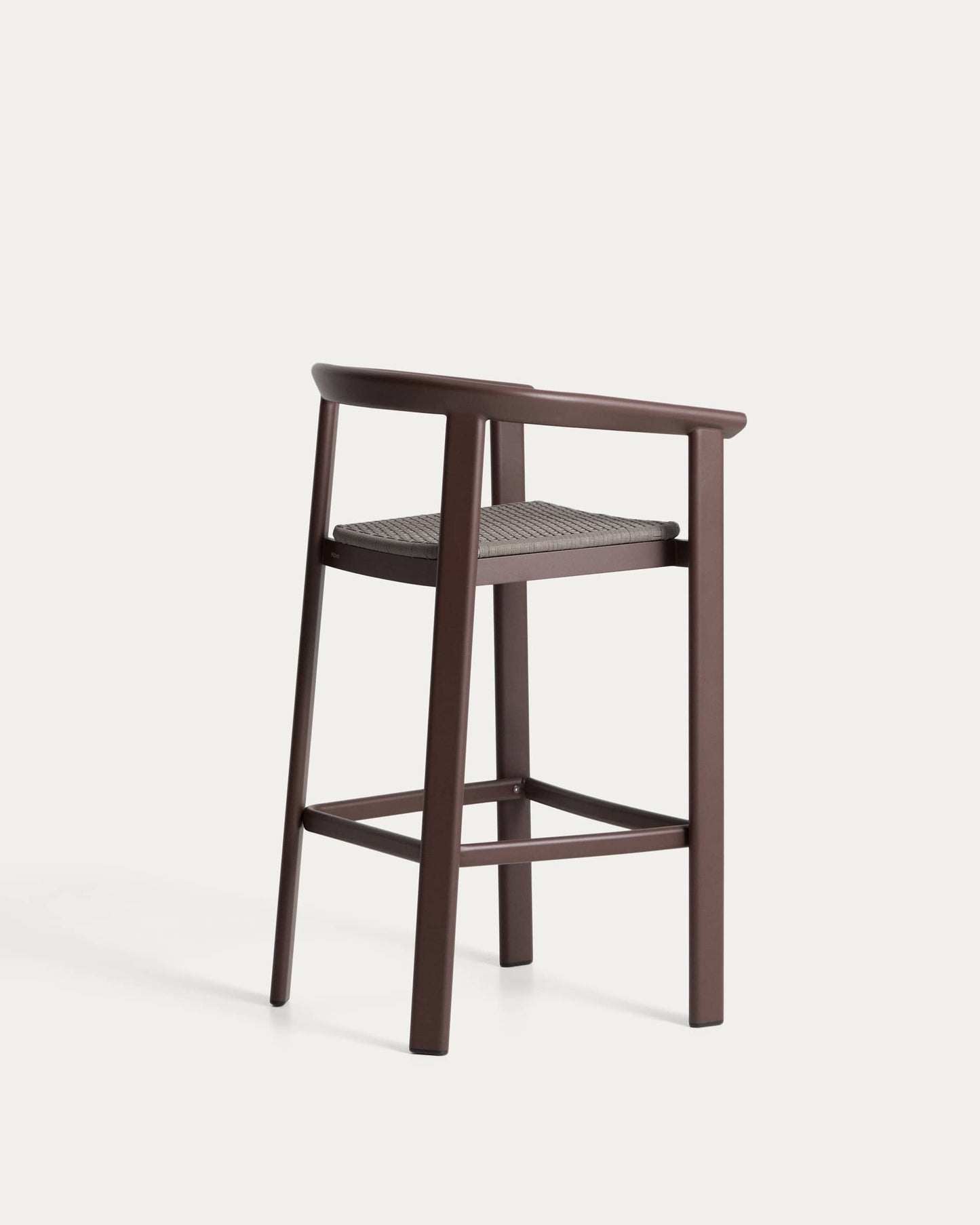 Sgabello Erice in alluminio e corda marrone 75 cm