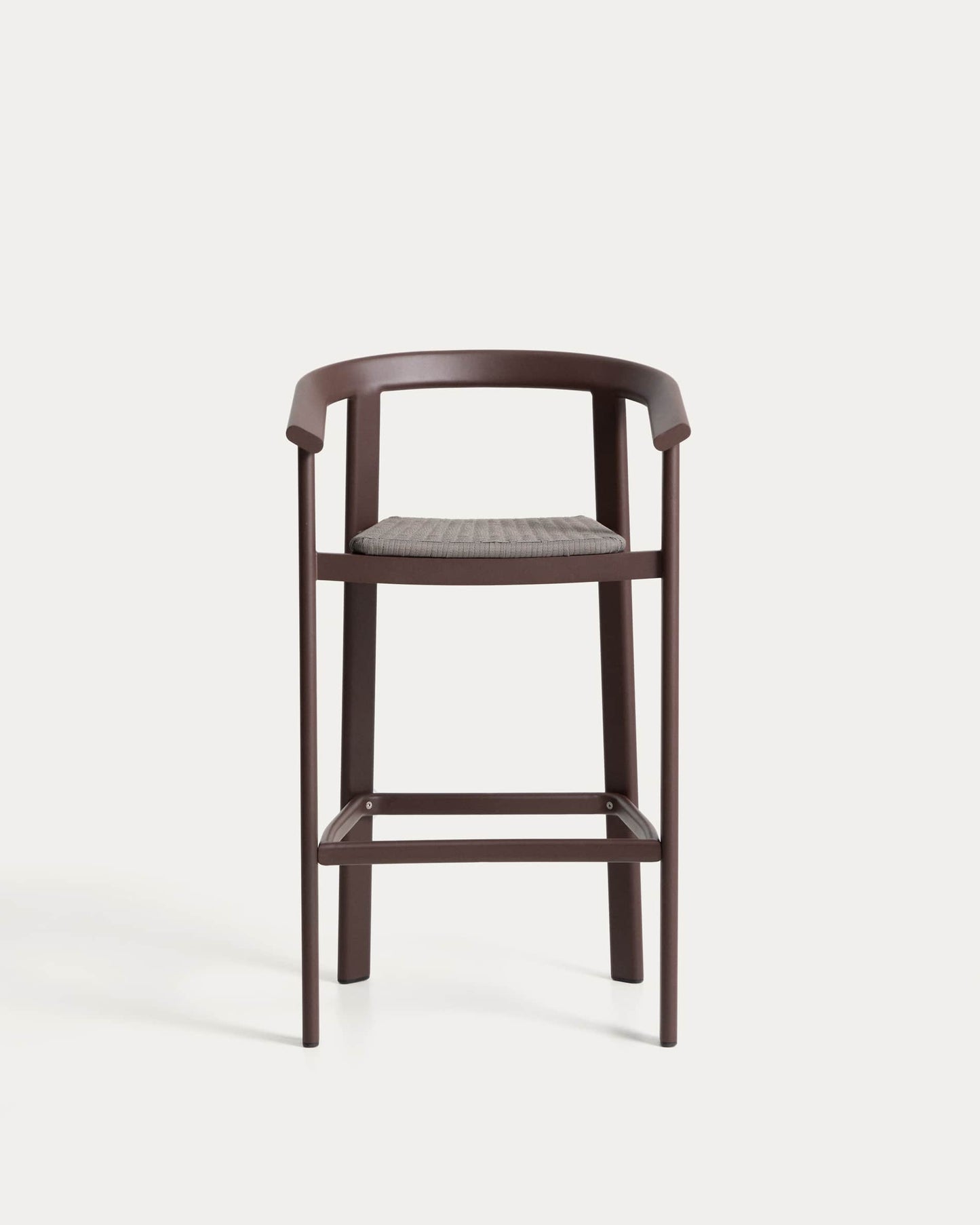 Sgabello Erice in alluminio e corda marrone 75 cm