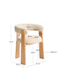 Sedia da esterno Granite a 3 gambe beige con gambe in legno massiccio di teak finitura tono naturale FSC 100%