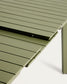 Tavolo allungabile da esterno Izola in alluminio con finitura verde 185 (235) x 100 cm