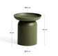 Tavolino da appoggio Arcola in alluminio verde Ø 45 cm