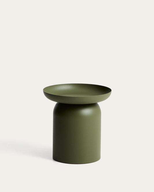 Tavolino da appoggio Arcola in alluminio verde Ø 45 cm