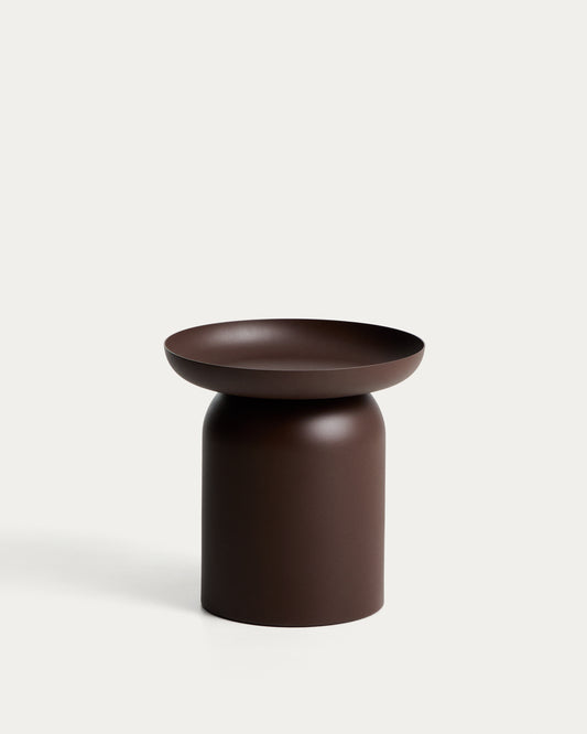 Tavolino da appoggio Arcola in alluminio marrone Ø 45 cm