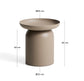 Tavolino da appoggio Arcola in alluminio beige Ø 45 cm