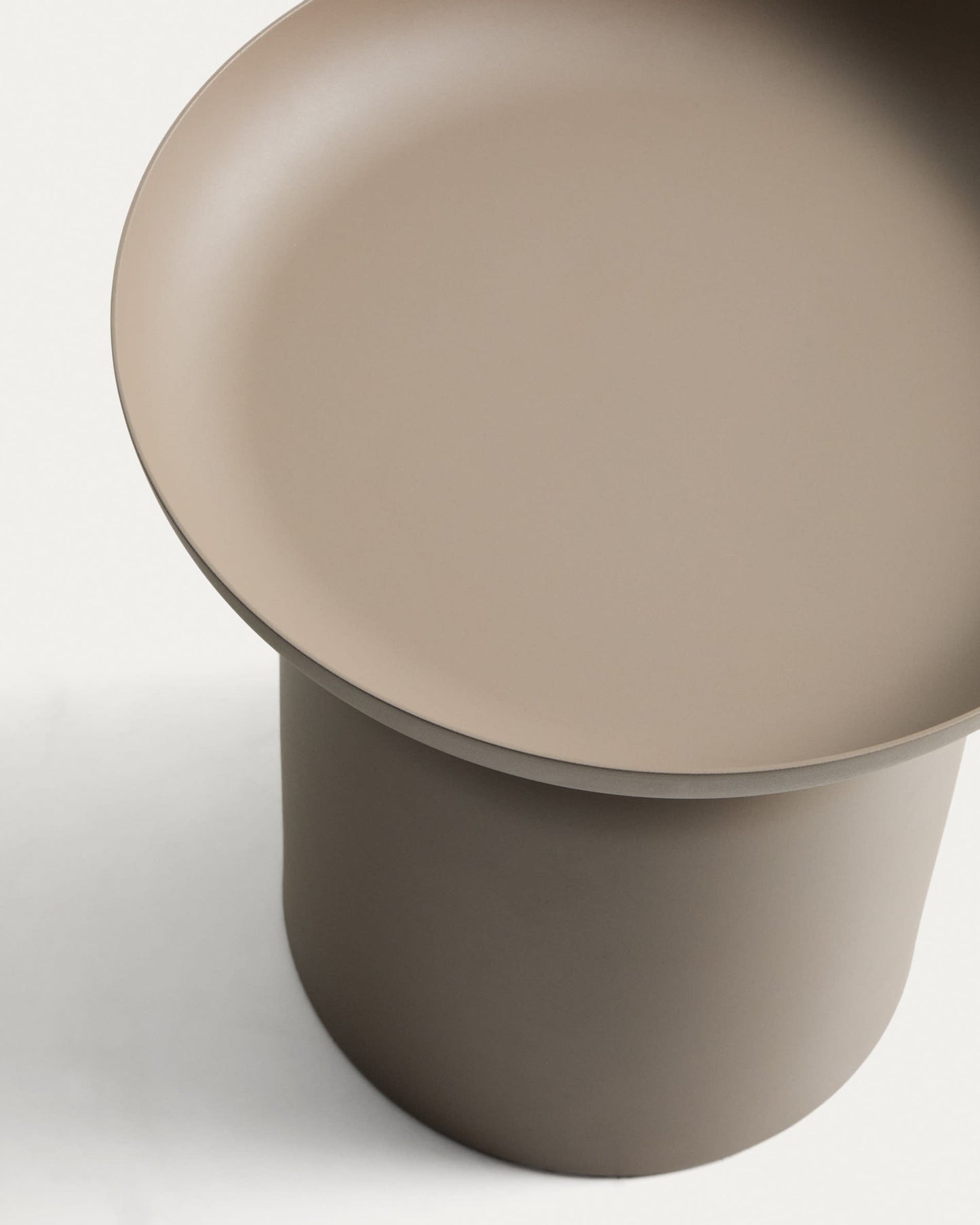 Tavolino da appoggio Arcola in alluminio beige Ø 45 cm