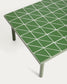 Tavolino da caffè Maurina in acciaio zincato verde con piastrelle verdi 122 x 61 cm