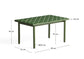 Tavolino da appoggio Maurina in acciaio zincato verde con piastrelle verdi 81 x 51 cm