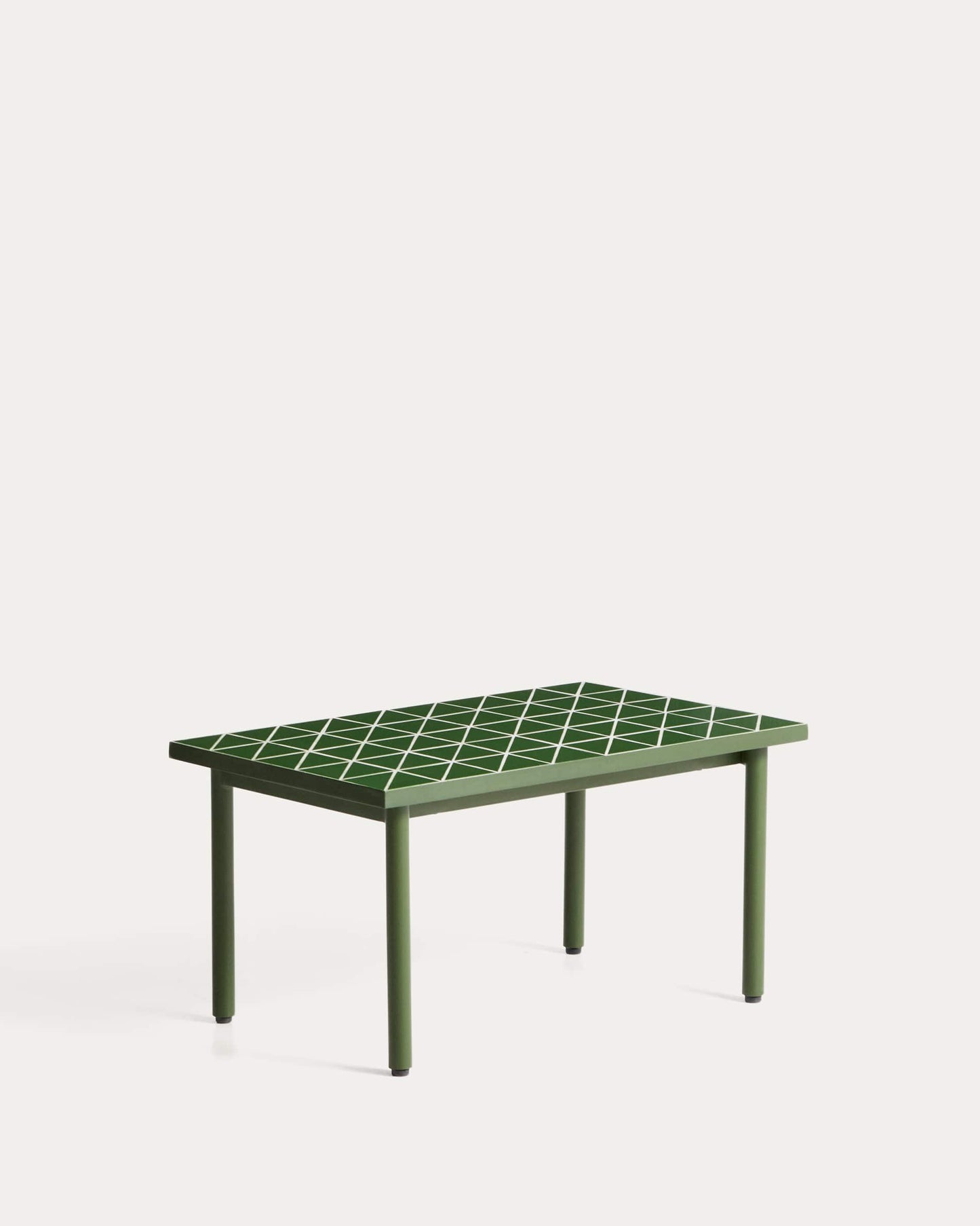 Tavolino da appoggio Maurina in acciaio zincato verde con piastrelle verdi 81 x 51 cm