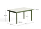 Tavolino da appoggio Maurina in acciaio zincato verde con piastrelle écru 81 x 51 cm
