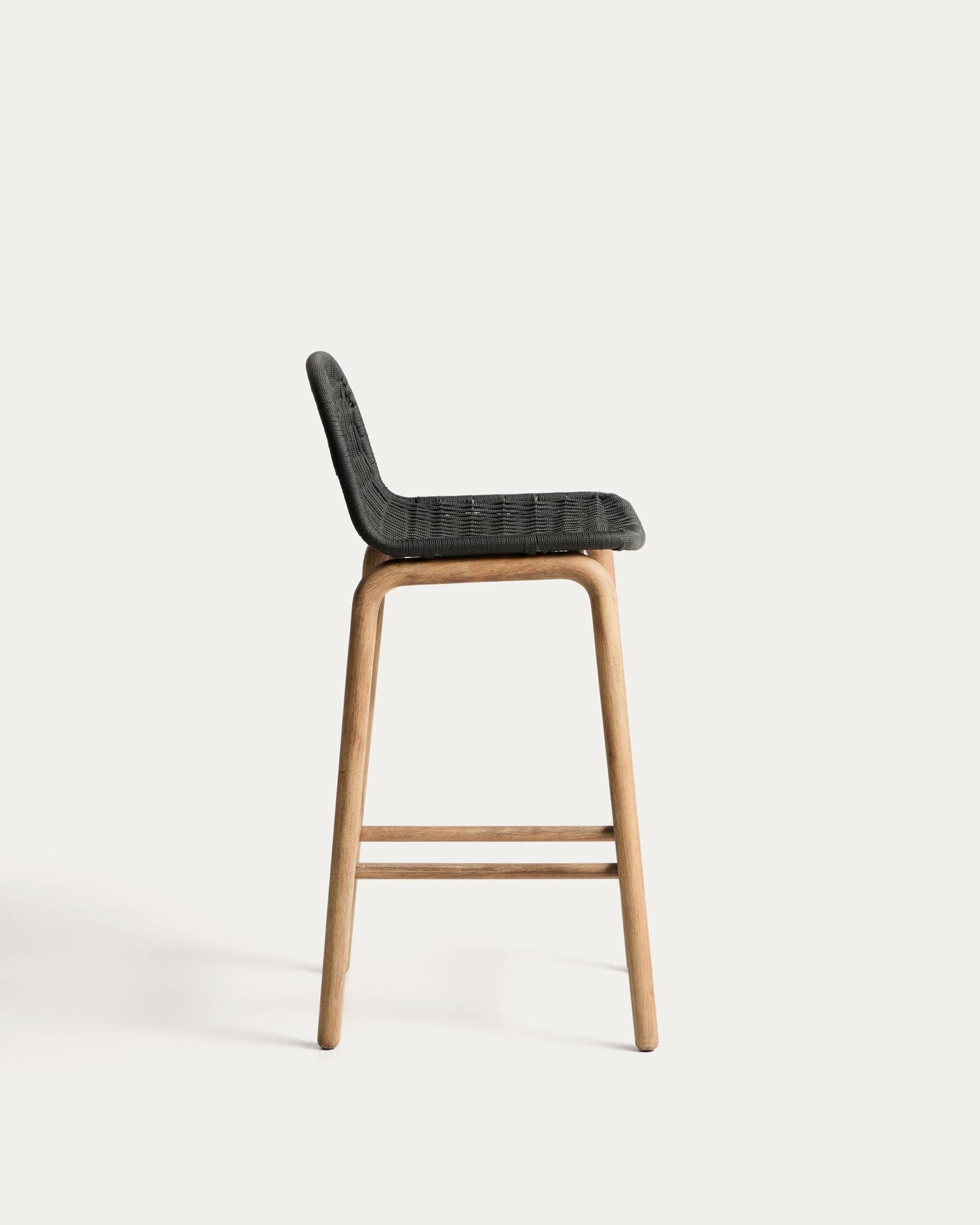 Sgabello Alipa in legno massiccio di acacia e corda grigio scuro 75 cm FSC 100%