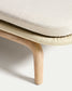 Lettino Alipa in legno massiccio di acacia e corda ecru FSC 100%