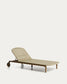 Lettino Alipa in legno massiccio di acacia e corda ecru FSC 100%
