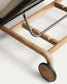 Lettino Alipa in legno massiccio di acacia e corda grigio scuro FSC 100%
